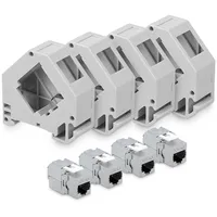 Kwmobile Keystone Modul und Hutschienenadapter Set - passt auf