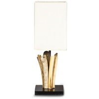 Levandeo Tischlampe Höhe 41cm Treibholz Tischleuchte Holz Lampe Teakholz