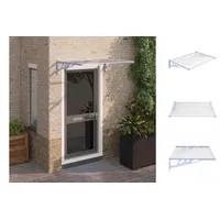 VidaXL Türvordach Grau und Transparent 122x90 cm Polycarbonat