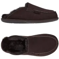 Vanuba AWASSI Herren Hausschuh Echtleder Hüttenschuhe/Winter-Hausschuhe/Gefüttert braun 43 EU