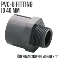 BEVO PVC Übergangsnippel d 50 40 mm x 1