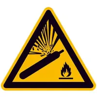 SafetyMarking® Warnaufkleber Warnung vor Gasflaschen 10 cm x 10