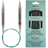 KnitPro 36067 Rundstricknadel Mindful 9,00 mm englisch, Blaugrün, 9