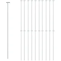 VidaXL Pflanzenstützen 20 Stk. Dunkelgrün 91 cm Stahl