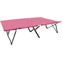 VidaXL Klappbare Sonnenliege für 2 Personen Rosa Stahl