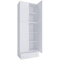 VCM Kleiderschrank Lona XXL Weiß ca. 70x200x39 cm
