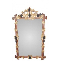 Casa Padrino barock Wandspiegel Weintrauben Braun/Gold/Schwarz Antik-Look 141 x