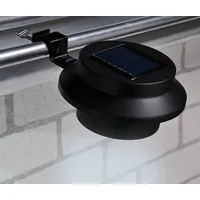 Hi Haushalt International LED Solar Dachrinnenleuchten 2 Stück schwarz