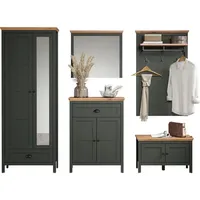 Trendteam Garderoben-Set Stanton Tannengrün B/H/T ca. 261/198/39 cm -
