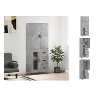 VidaXL Highboard Betongrau 69,5x34x180 cm Holzwerkstoff