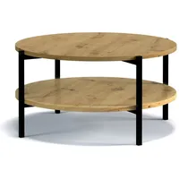 Konsimo Couchtische Wohnzimmertisch ''GERIS'' Dunkebraun, Holz, Klassische Stil, 84,2x43x84,2