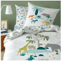 MTOnlinehandel Safari Kinder Biber Bettwäsche 135x200 · Afrika Tour