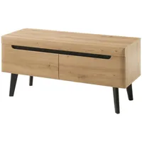 Furn.design TV-Lowboard in Artisan Eiche und schwarz TV-Unterteil skandinavisch