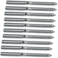 Symbionet 10x Stockschraube M8 x 180 mm Schraubstift verzinkt
