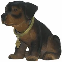 RAKSO Wackel Figur Hund Rottweiler Wackelfigur H 17 cm