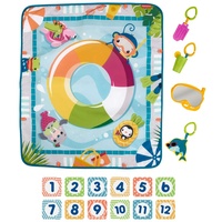 Fisher-Price GRR44 - Plitsch-Platsch Entdecker Spieldecke, Baby-Spieldecke mit Spielzeug,