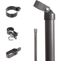GAH Alberts Alberts Zaunanschluss-Set Wellengittertor an Maschendrahtzaun | anthrazit-metallic