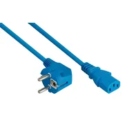 Kabelmeister Netzkabel Schutzkontakt-Stecker Typ E+F (90° gew.) an Kaltgeräte-Buchse
