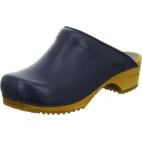 Sanita Comfortwear Clog "Wood-Lotte Open" in Blau 38