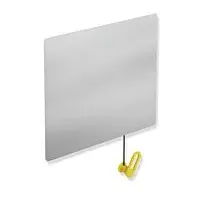 Hewi Kippspiegel 801.01.10018 600x540x6mm, mit Halter/Griff, senfgelb