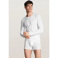 CALIDA Cotton Code Shirt Long Sleeve Weiß Baumwolle Small