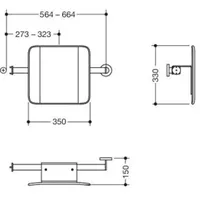 Hewi System 900 Rückenstütze 900.51.90860CV Edelstahl pulverbeschichtet schwarz matt,