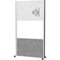 Maul Akustik-Trennwand MAULconnecto 9655395, dunkelgrau, hellgrau, weiß 100,0 x
