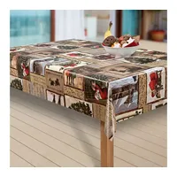 Laro Wachstuch-Tischdecke Weihnachten Weihnachts-Motive PVC Wachstischdecke Eckig Meterware Wasserabweisend