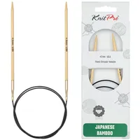 KnitPro K22227 Rundstricknadel, Bamboo, Braun, 60 cm x 4
