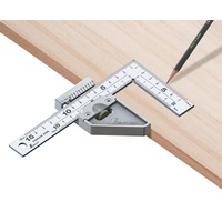 FAMEX Shinwa Zimmermannswinkel 15x7,5cm, inkl. Metall-Stopper