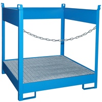Bauer Südlohn Fass-Stapelpalette FSP-4, lackiert, Lichtblau