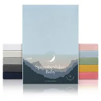 Laleni Spannbettlaken Kinderbett 2x 55x90x10cm Hellblau