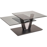 Vierhaus Couchtisch, Glasplatte drehbar, rollbar