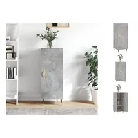 VidaXL Sideboard Betongrau 34,5x34x90 cm Holzwerkstoff