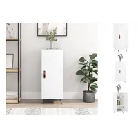 VidaXL Sideboard Hochglanz-Weiß 34,5x34x90 cm Holzwerkstoff