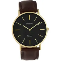 Oozoo Damen Armbanduhr rotbraun Vintage Lederarmband D2UOC9833