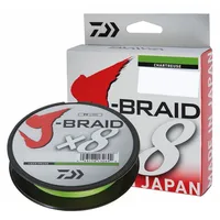 Daiwa J-Braid 8 Braid 0.35mm, 36,0kg/39,0lbs, 300m Chartreuse, rund