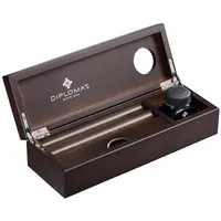 Diplomat D20000477 Edelholzkassette Wenge mit Tintenglas Edelholzkassette Wenge