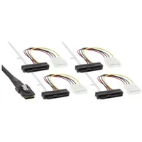 InLine SAS Anschlusskabel, Mini-SAS SFF-8087 an 4x SAS +