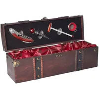 Brubaker 5-in-1 Barzubehör Kit mit Weinkiste aus Holz -