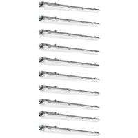 V-Tac 10er Set LED Wannenlampen, Lagerhalle, neutralweiß - Grau