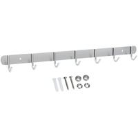 Intirilife Edelstahl Garderobenleiste Modell E - 7 Haken -