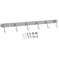 Intirilife Garderobenleiste Modell C Silber