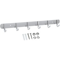 Intirilife Edelstahl Garderobenleiste Modell D - 6 Haken -