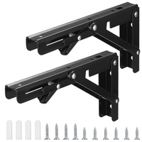 Qeapug Klappkonsole Schwerlast, 2 Stück Edelstahl Scharniere Klappbar, Klapptisch