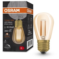 Osram Lamps Vintage 1906 Edison Filament 4.8W/822 (35W) Gold
