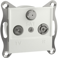 Schneider Electric TV-, Radio-, SAT-Steckdose Asfora Weiß (RAL 9003)