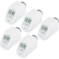 EQ-3 Homematic IP Set Heizkörperthermostate 5x eTRV-B-2, Thermostat, Weiss