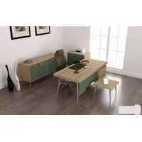 Aea Schreibtisch Couchtisch Kommode 4tlg. JVmoebel - Braun