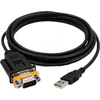 Exsys EX-1311-2T USB Type A 2.0 RS-232, Schwarz